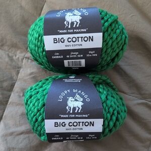 Loopy Mango Big Cotton Yarn in Emerald